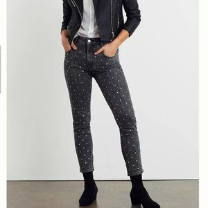 NWT Anthropologie Pilcro Ultra High-Rise Beaded Straight Jeans